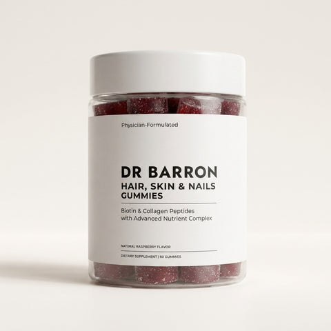 DR BARRON Hair, Skin & Nails Gummies jar