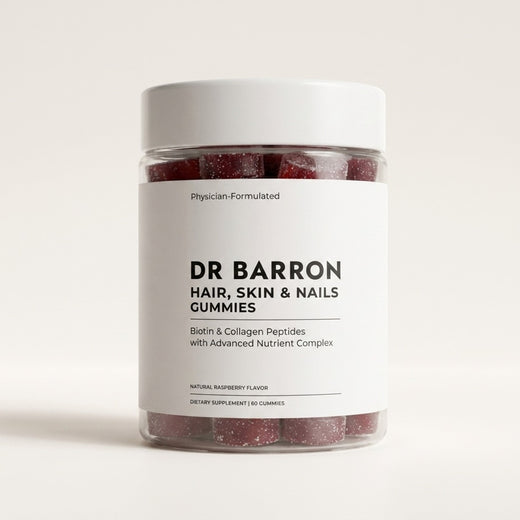 DR BARRON Hair, Skin & Nails Gummies jar