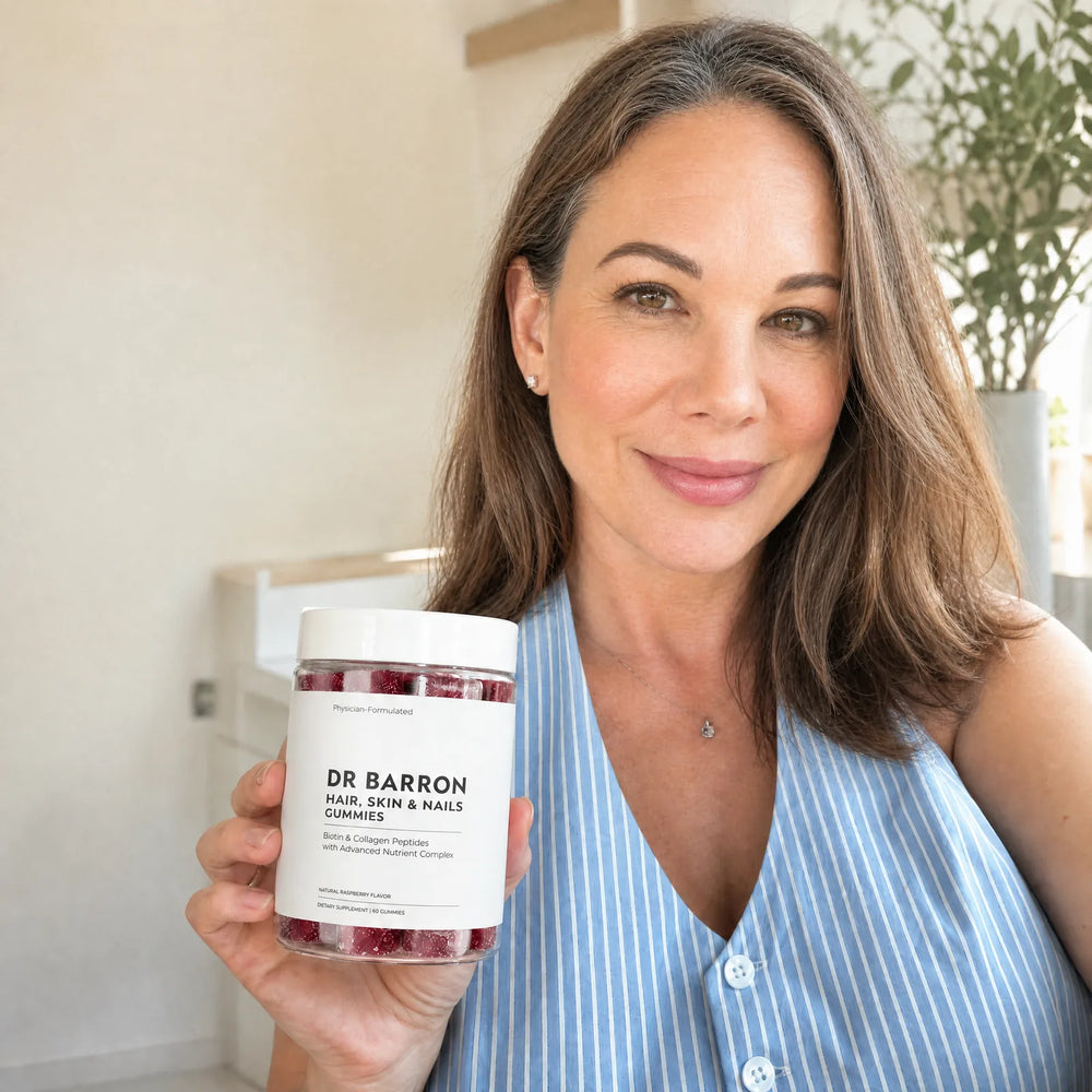 A perimenopausal woman with healthy, fuller hair