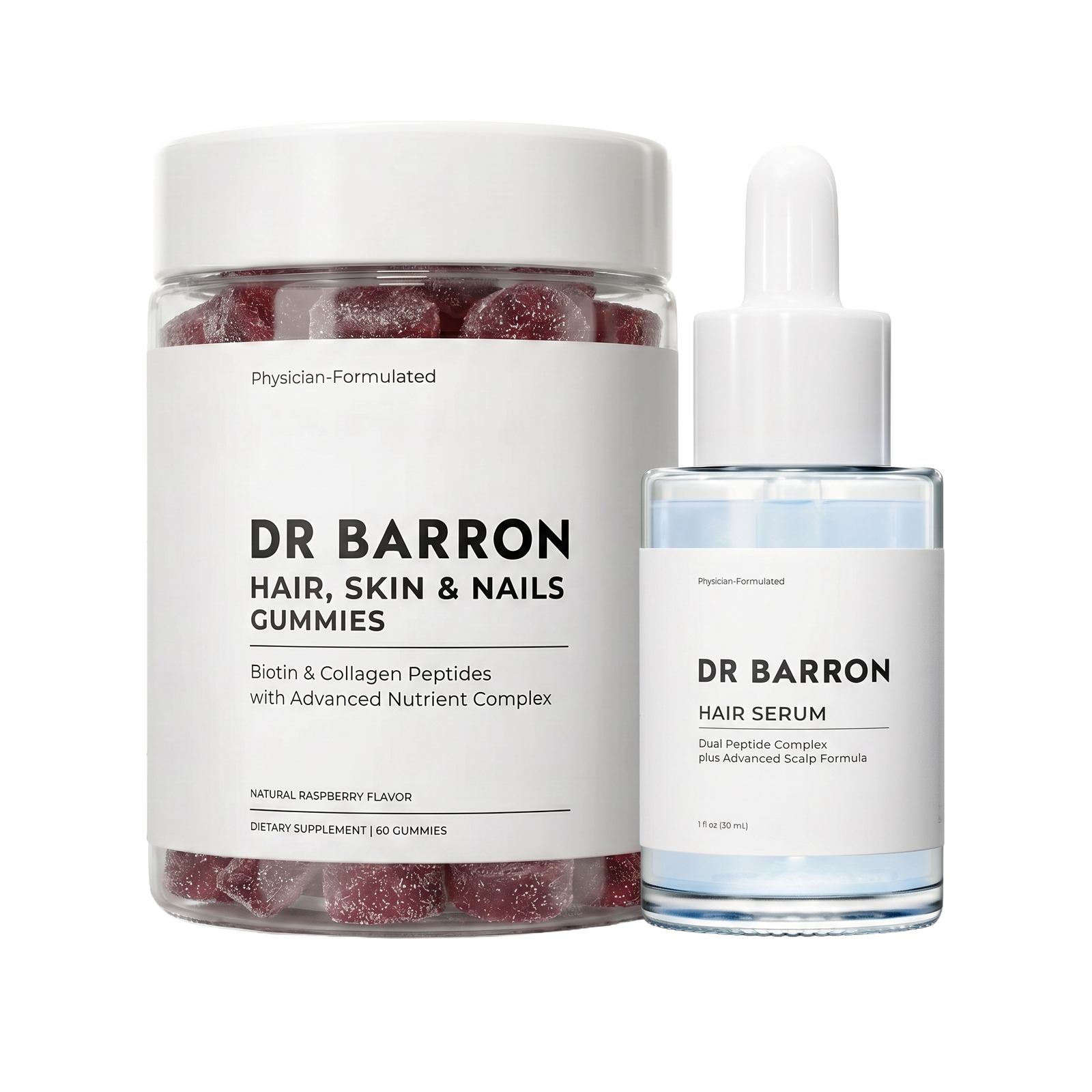 The Complete System, Hair, Skin & Nails Gummies plus Hair Serum